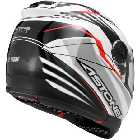 ASTONE GT1000F 白/AC6紅 彩繪 輕量 全罩式帽款