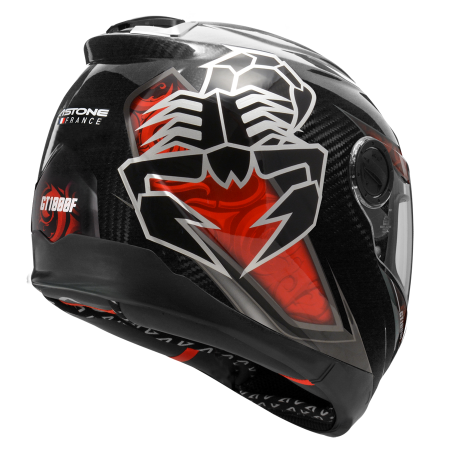 ASTONE GT1000F 透明碳纖/AC9紅 彩繪 輕量 全罩式帽款