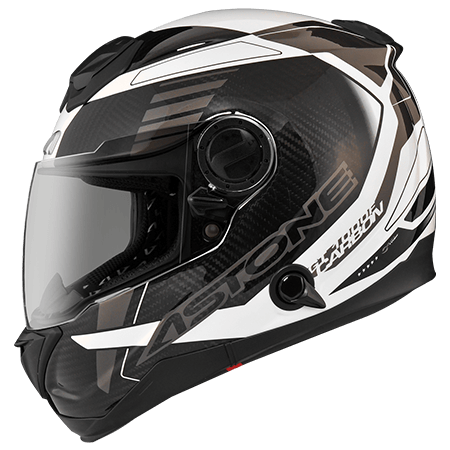 ASTONE GT1000F 透明碳纖/AC12 白 彩繪 輕量 全罩式帽款