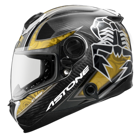 ASTONE GT1000F 透明碳纖/AC9金 彩繪 輕量 全罩式帽款