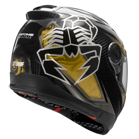 ASTONE GT1000F 透明碳纖/AC9金 彩繪 輕量 全罩式帽款