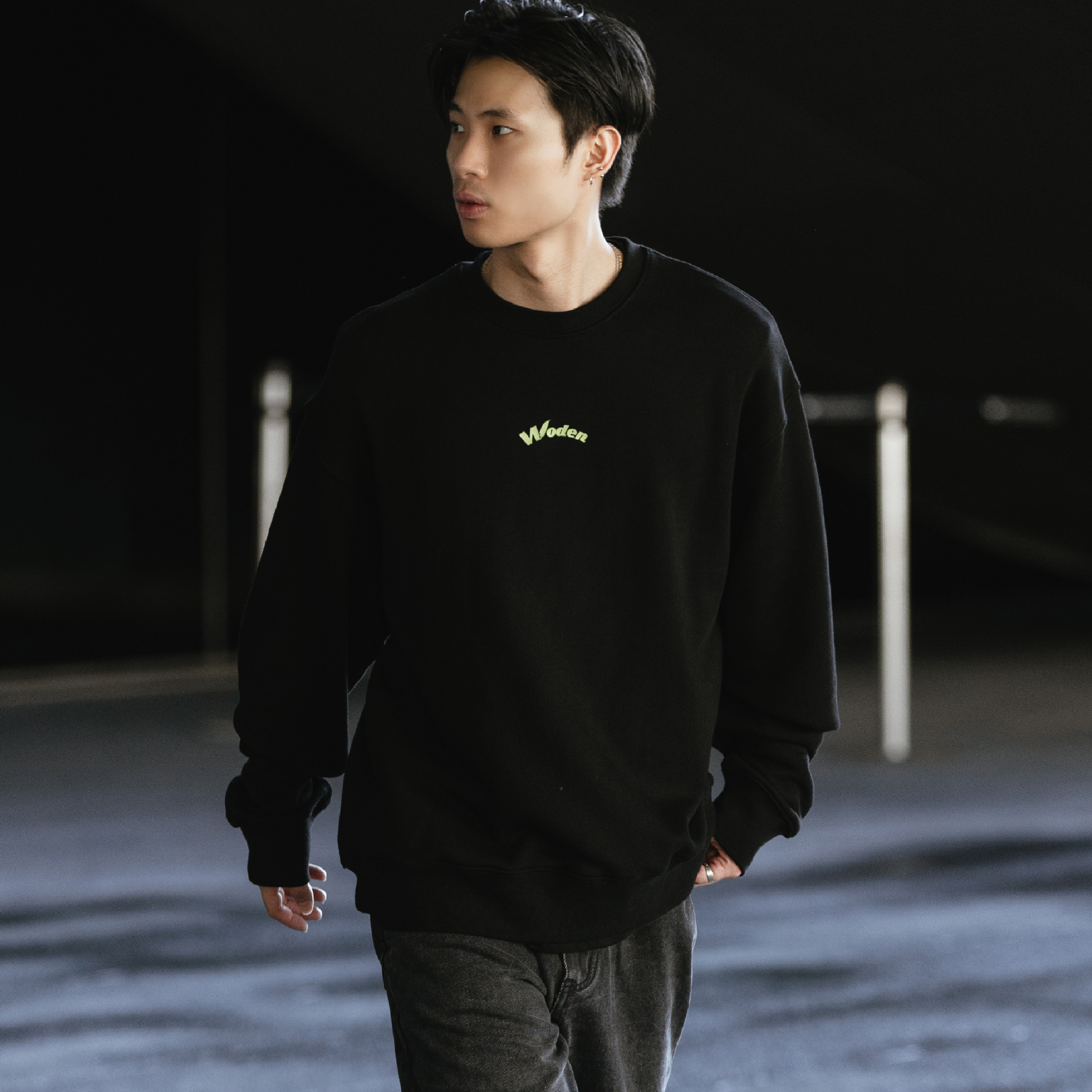 WODEN® Embossed Offset Printing Sweatshirt 壓花大學Tee