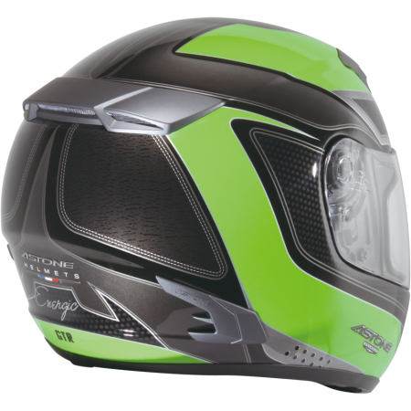ASTONE GTR 黑 N19綠 彩繪 全罩式帽款