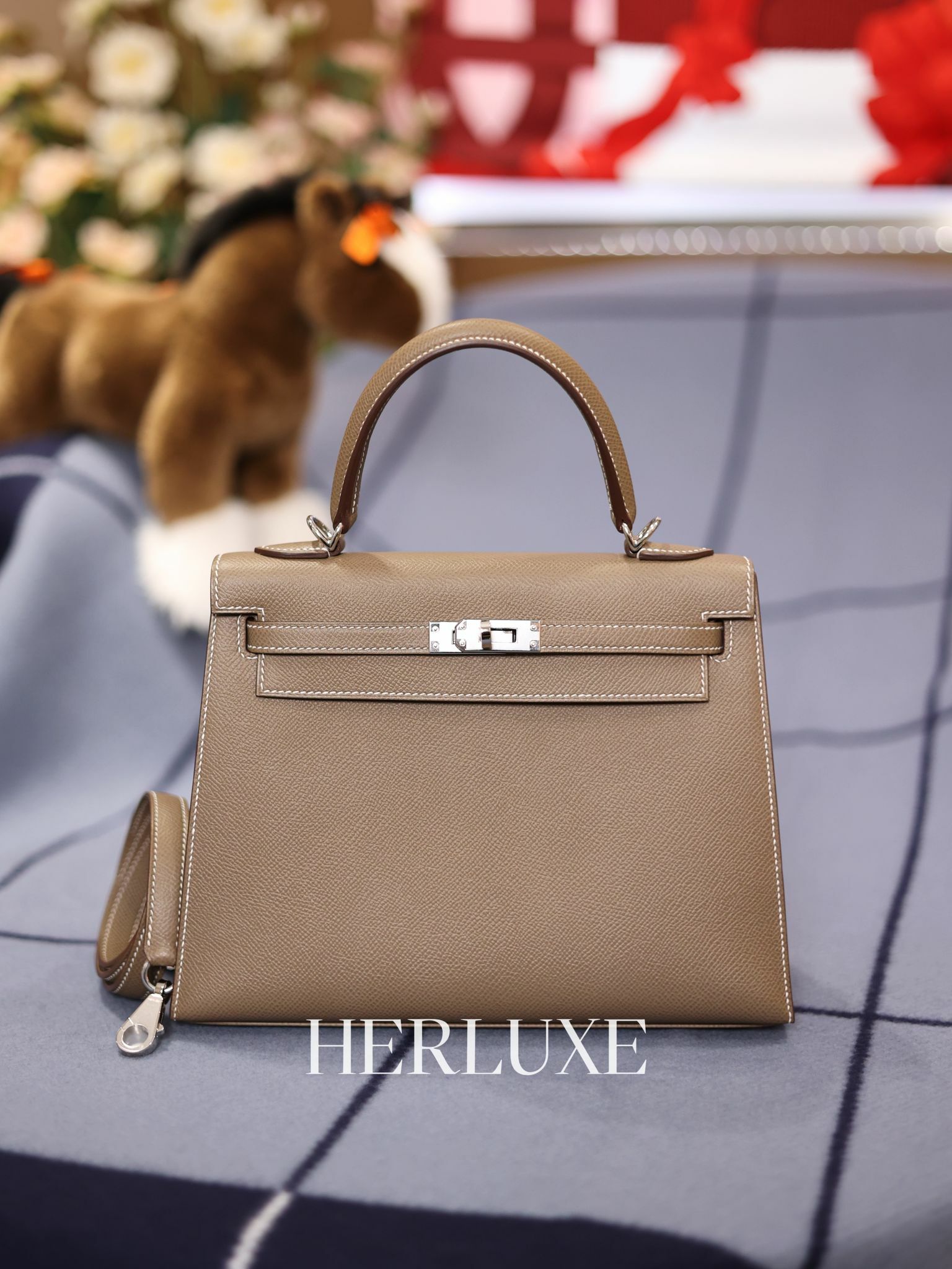 Kelly 25 18 etoupe ck epsom Y （閒置品）