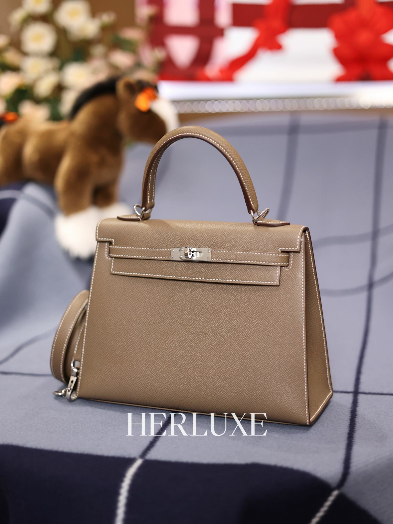 Kelly 25 18 etoupe ck epsom Y （閒置品）