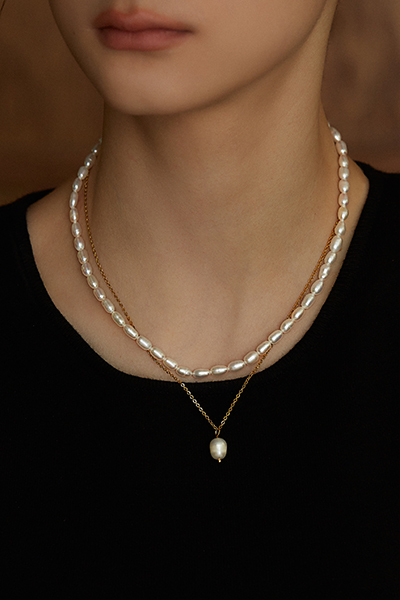 珍珠層次雙層項鍊
