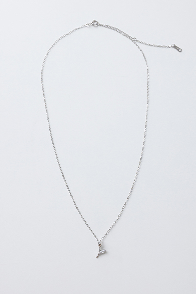 【925純銀】鋯石鬱金香項鍊(銀)