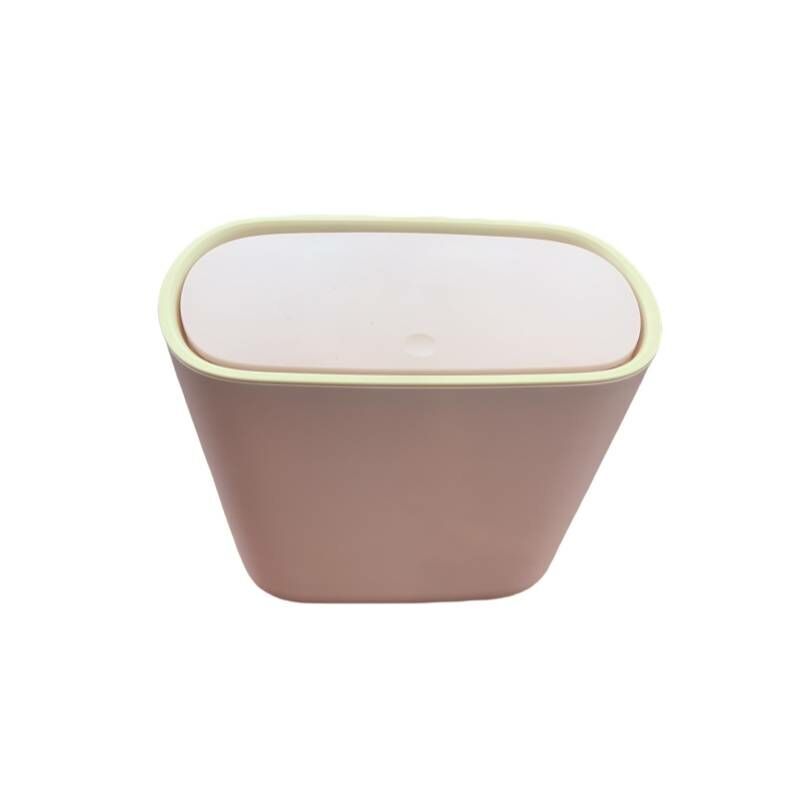 TP 附蓋垃圾桶/淺粉 9.5L