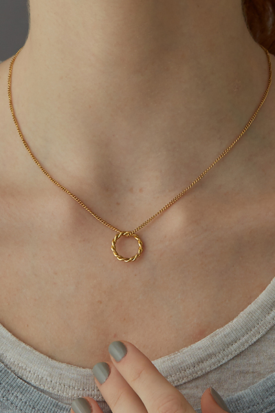 麻花小圓圈項鏈