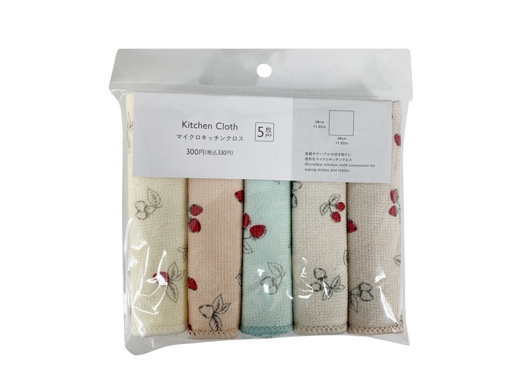 TP 碗盤擦拭巾/草莓 28x28cm 5入