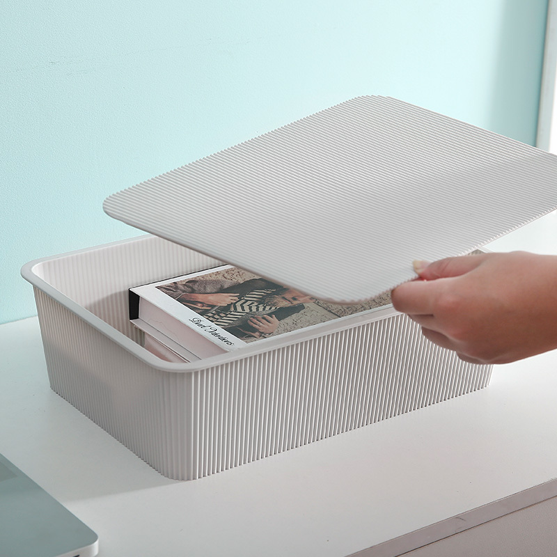 TP 附蓋收納盒/條紋 37.5x11x25.5cm