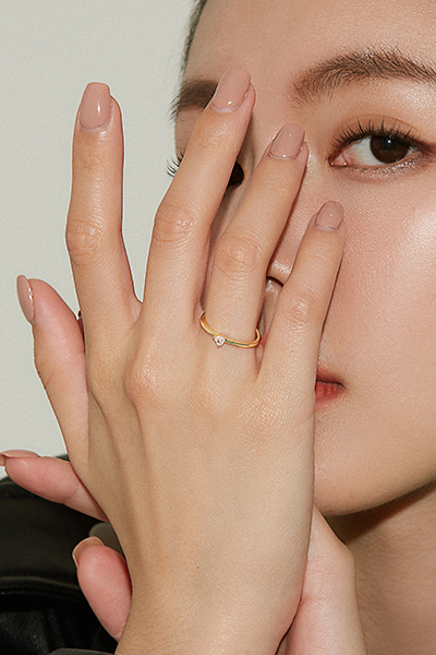 經典迷你單鑽可調式線戒