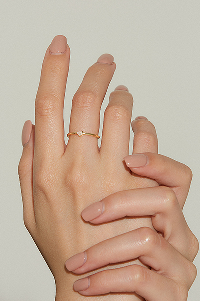 經典迷你單鑽可調式線戒