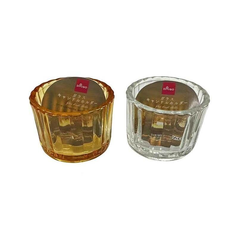 蠟燭杯/橙、透明