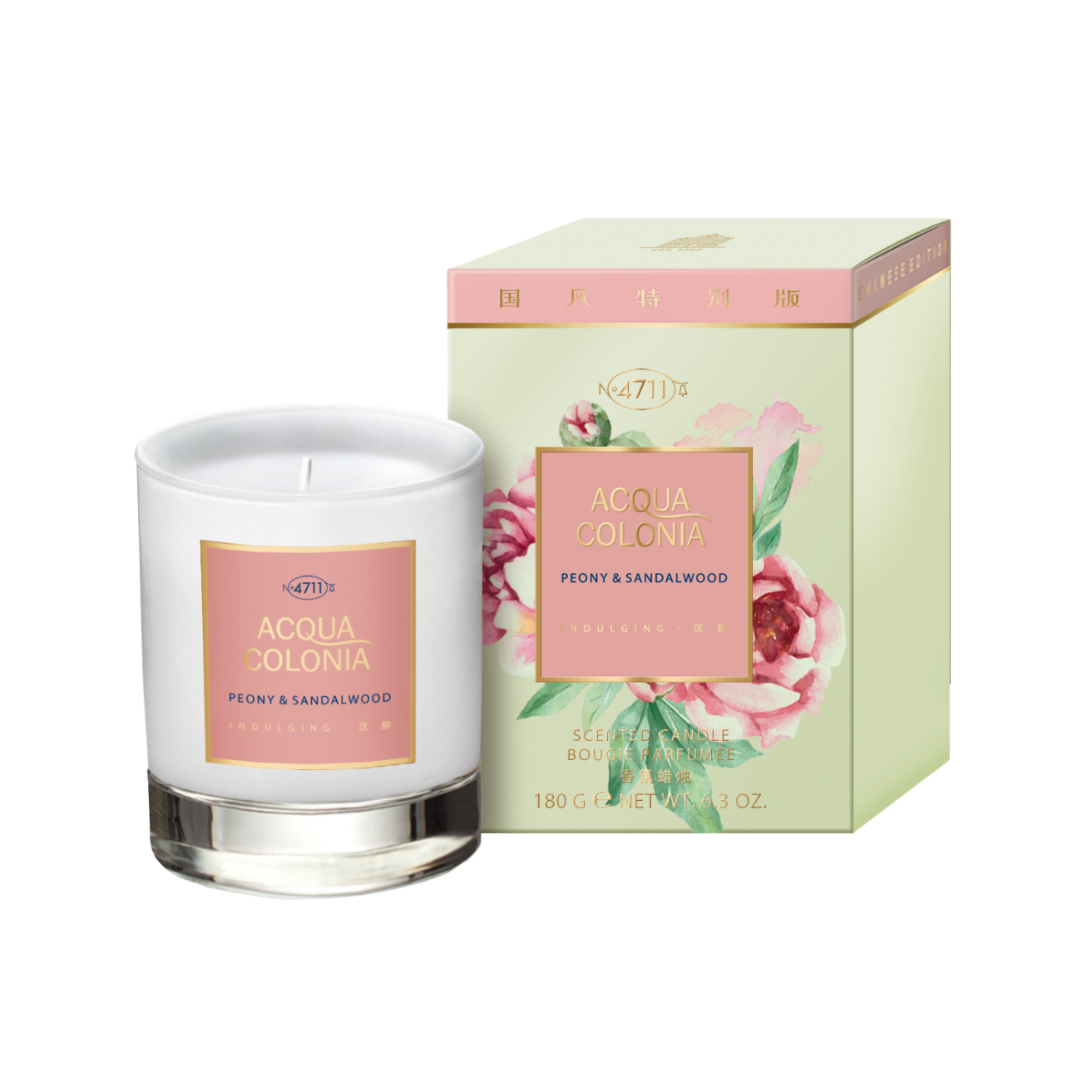 4711Acqua Colonia牡丹及檀香香薰蠟燭