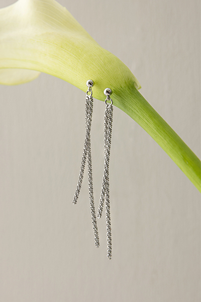 波光粼粼金蔥感。銀針耳環(銀)