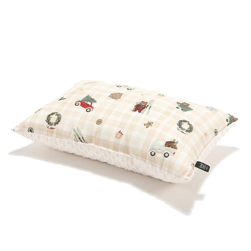 【官網限定】La Millou波蘭 豆豆大枕心｜冬季限定款熊熊小屋｜雲朵白