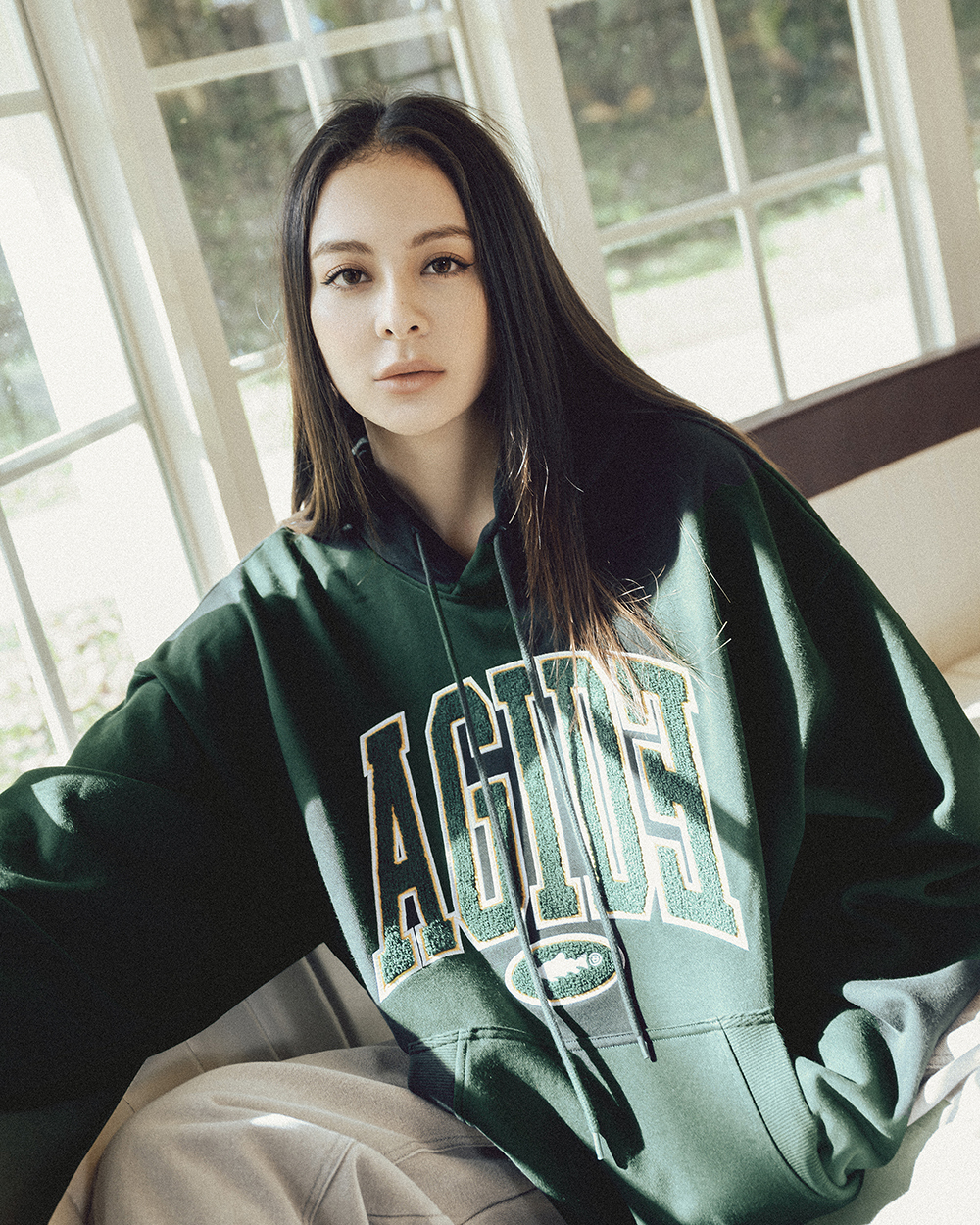 idealism x AGILITY Collaborations ​AGIDE TEAM Hoodie 綠色 灰色 帽Tee【ID24080】