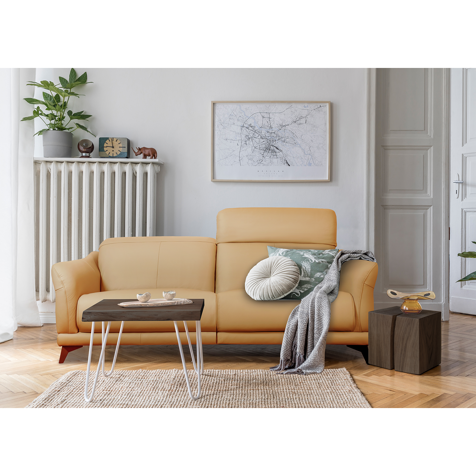 Vinge 全牛皮沙發2人座 - 肉桂色〔SF9515〕