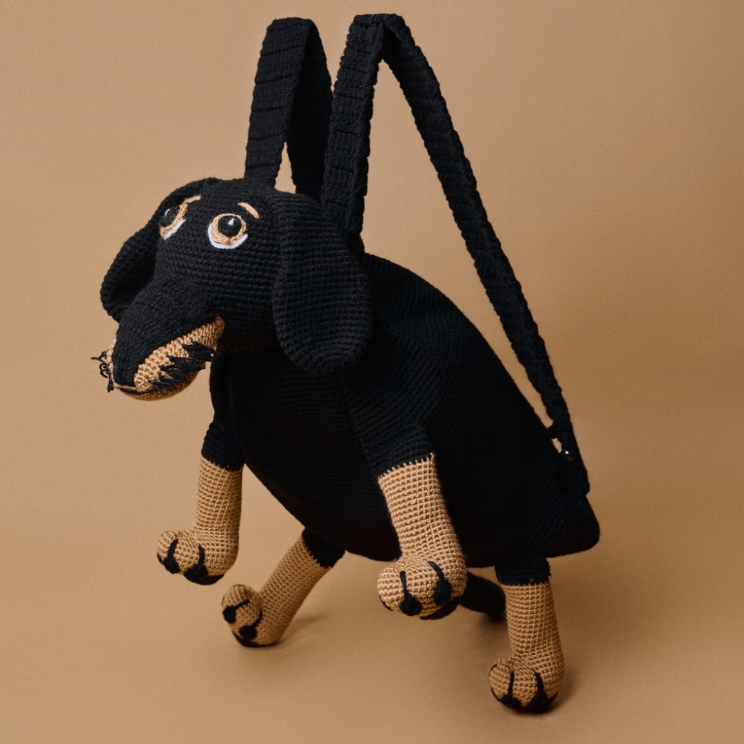 Knitted Woof Backpack - Sausage