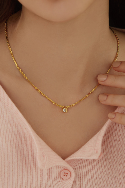 小方鋯石造型項鍊