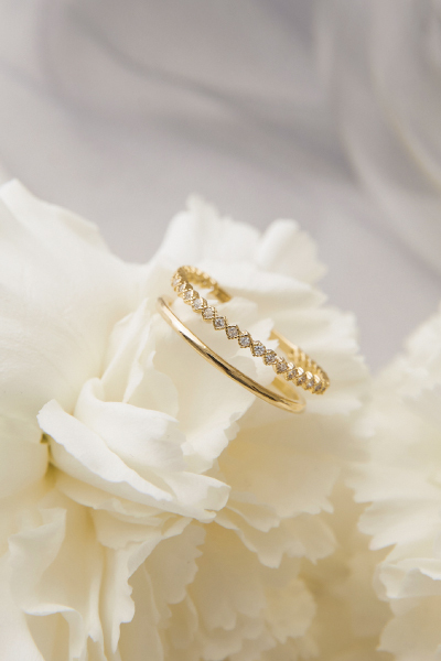 細緻雙層鋯石可調式戒指