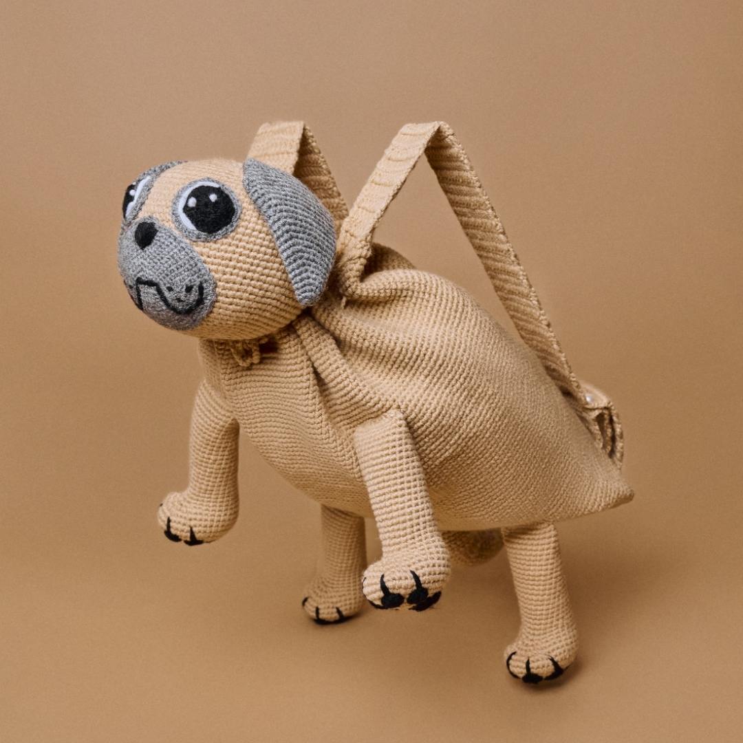 Knitted Woof Backpack - Meatball