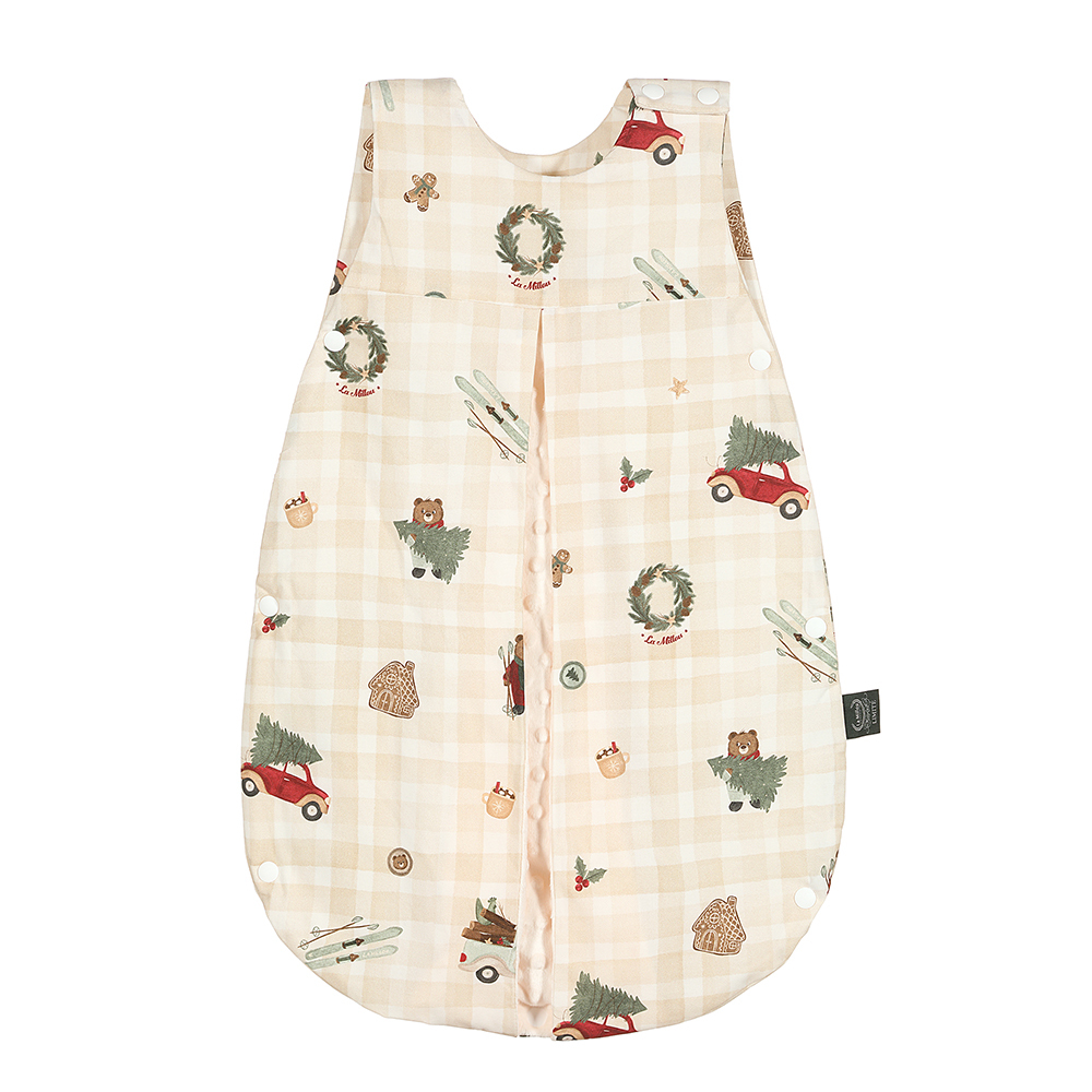 【官網限定】La Millou波蘭 豆豆防踢被/防踢背心70cm(分腿扣)｜冬季限定款熊熊小屋｜雲朵白