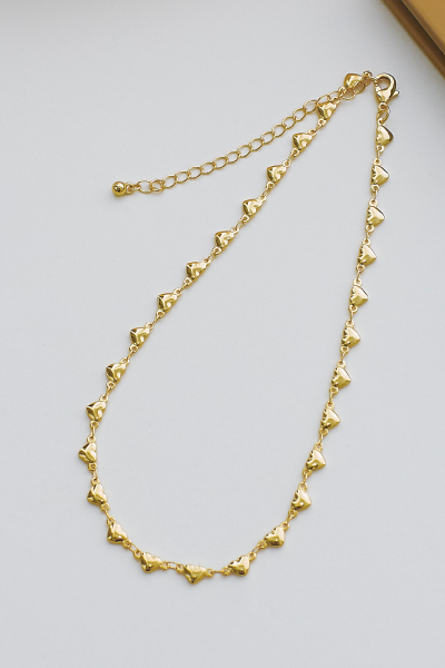 排列愛心鎖骨鍊