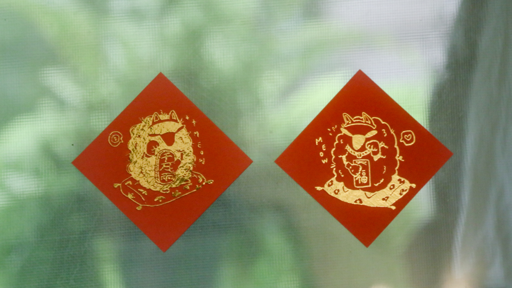 招財納福小羊-水晶轉印貼紙