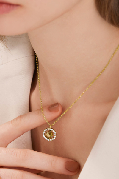 輕奢亮鑽圓環細鍊