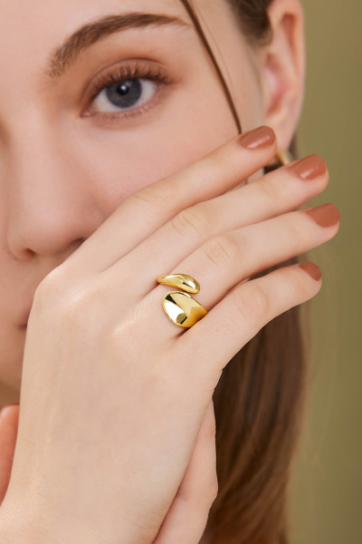 簡約曲面可調式戒指