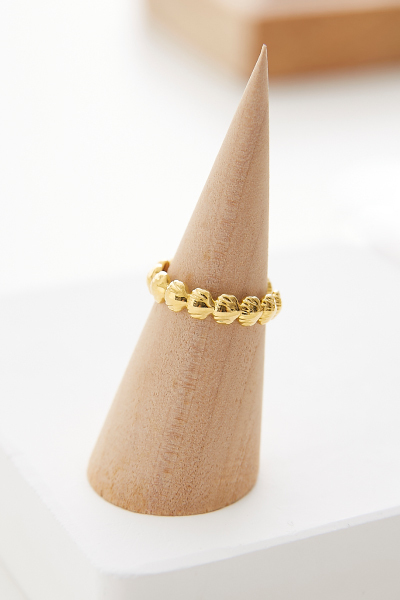 簡約貝殼刻紋可調式戒指