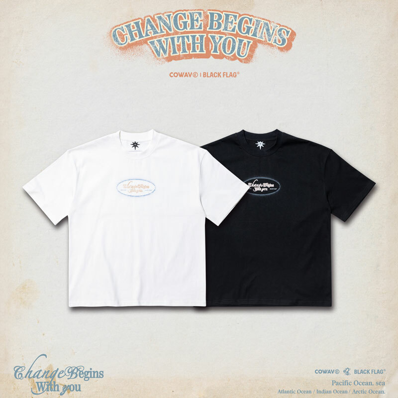 黑旗 BLACK FLAG x COWAVE JBF24T015 LOGO TEE 短T (二色)【JBF24T015】