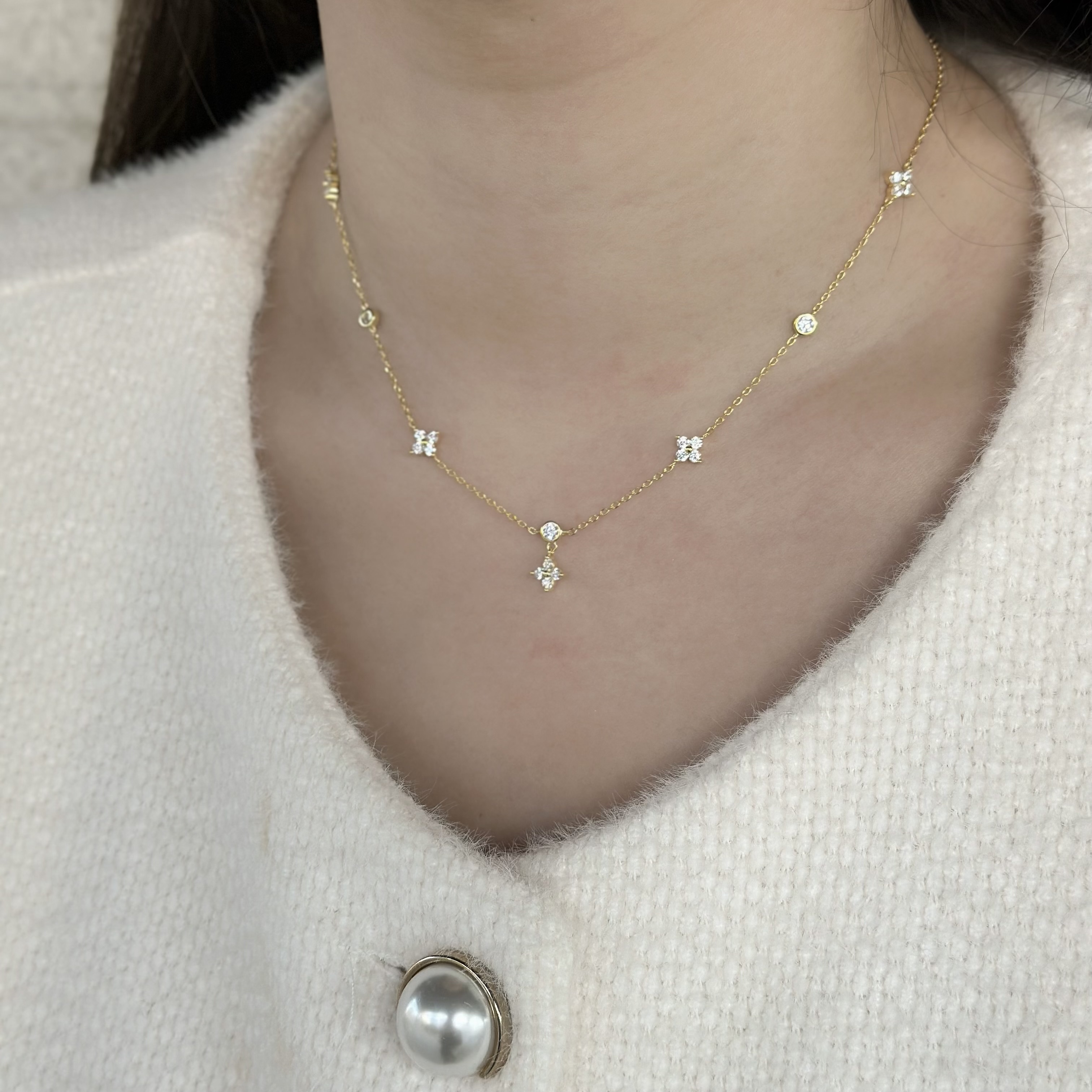 閃耀．星芒純銀鎖骨鏈