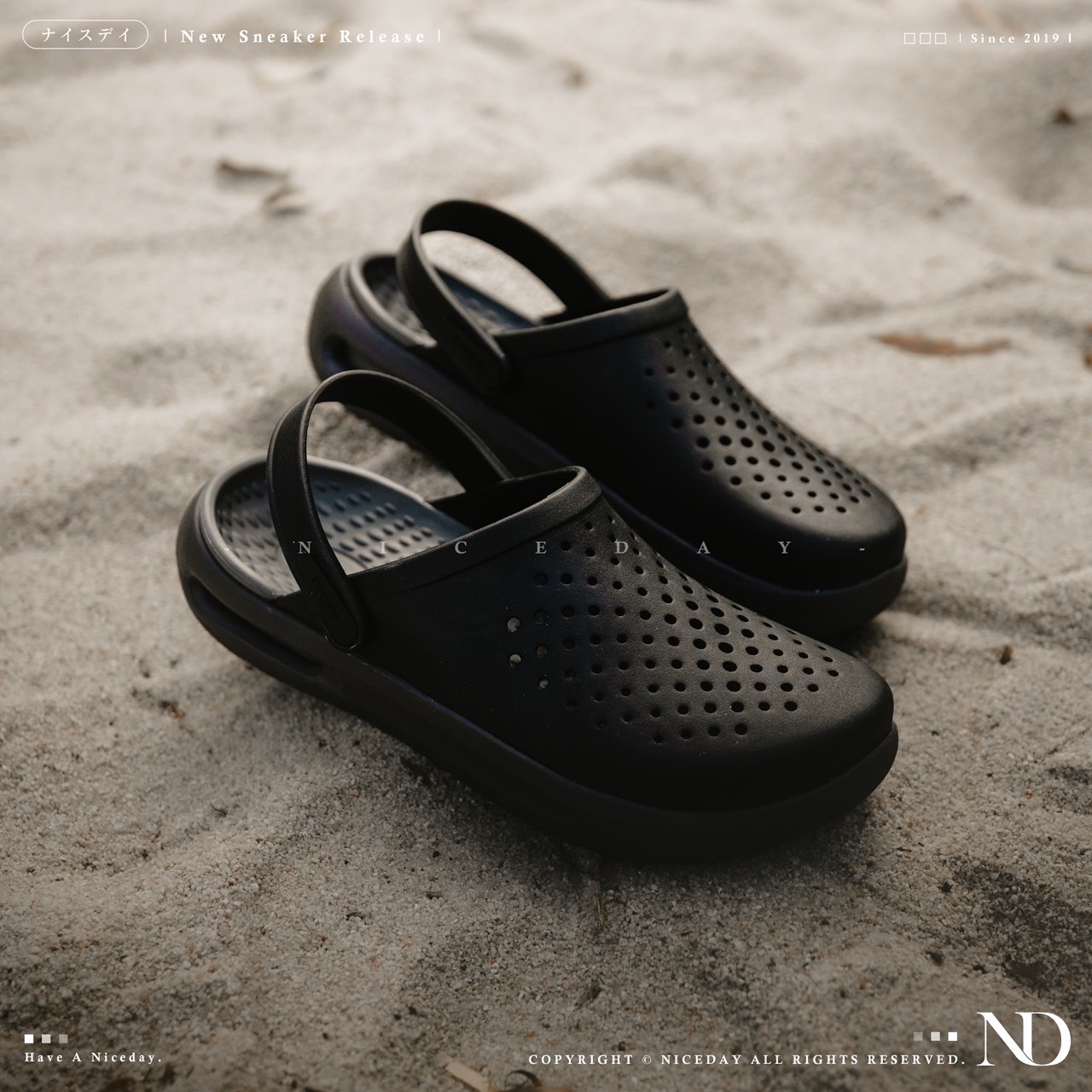 NICEDAY 現貨 Crocs Classic Crush 洞洞鞋 厚底 踩屎感 黑色 灰色 藍色