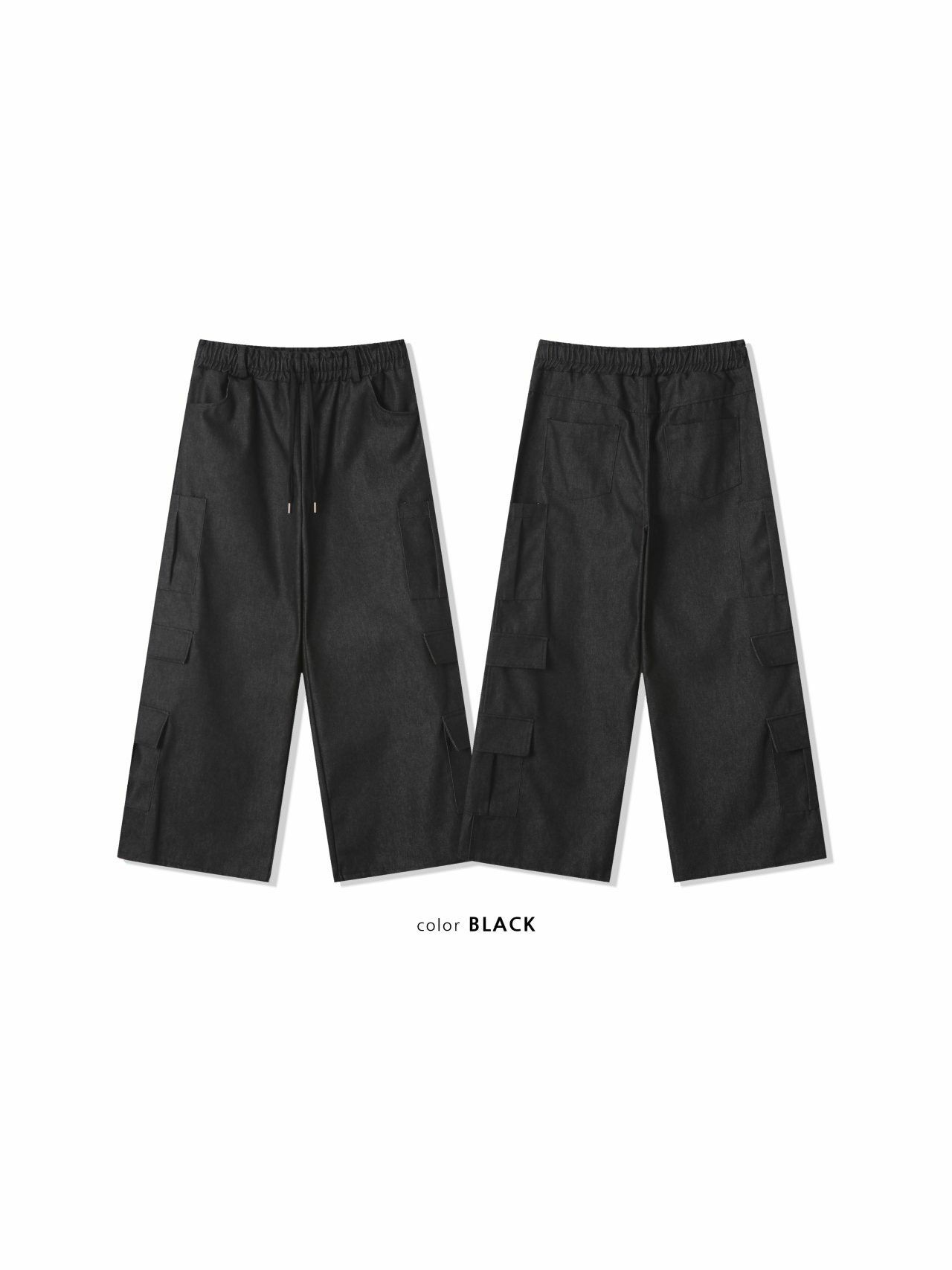 淨色工裝鬆身褲 ENOC-008P