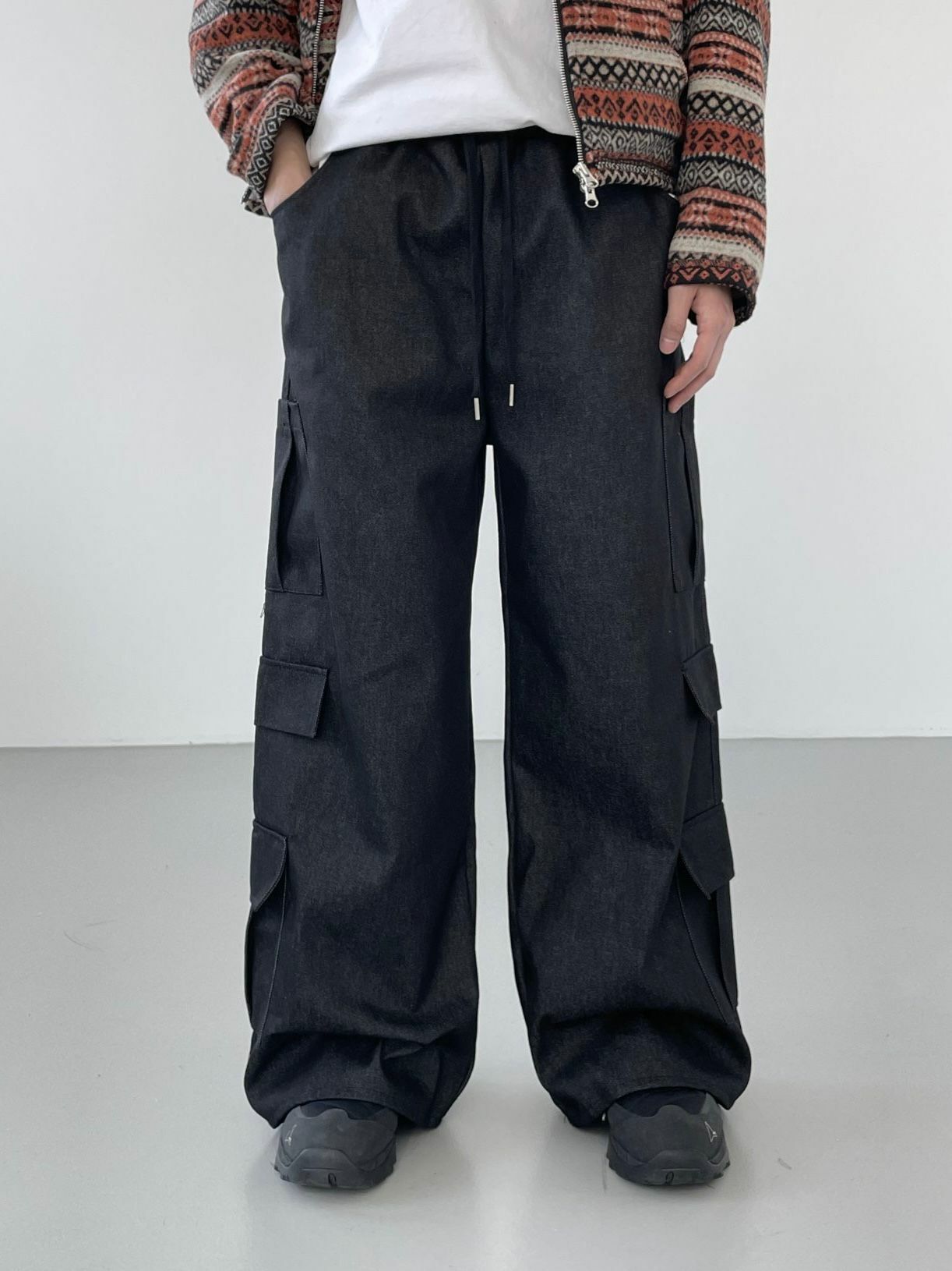 淨色工裝鬆身褲 ENOC-008P