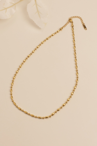 時髦小金豆排列項鍊