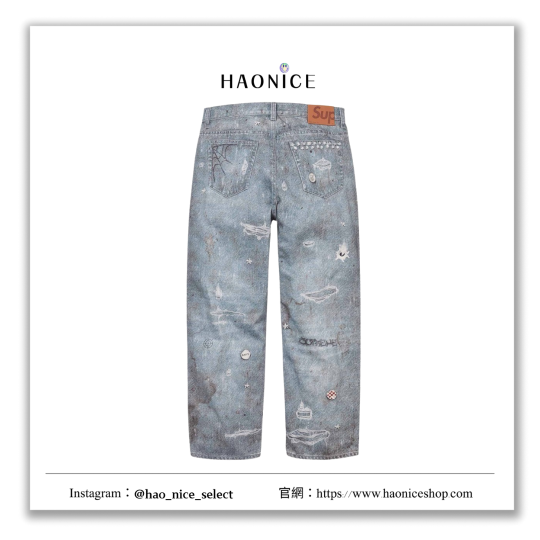 HAO NICE】Supreme HJR TROMPE L'OEIL LOOSE FIT JEAN 24FW 秋冬
