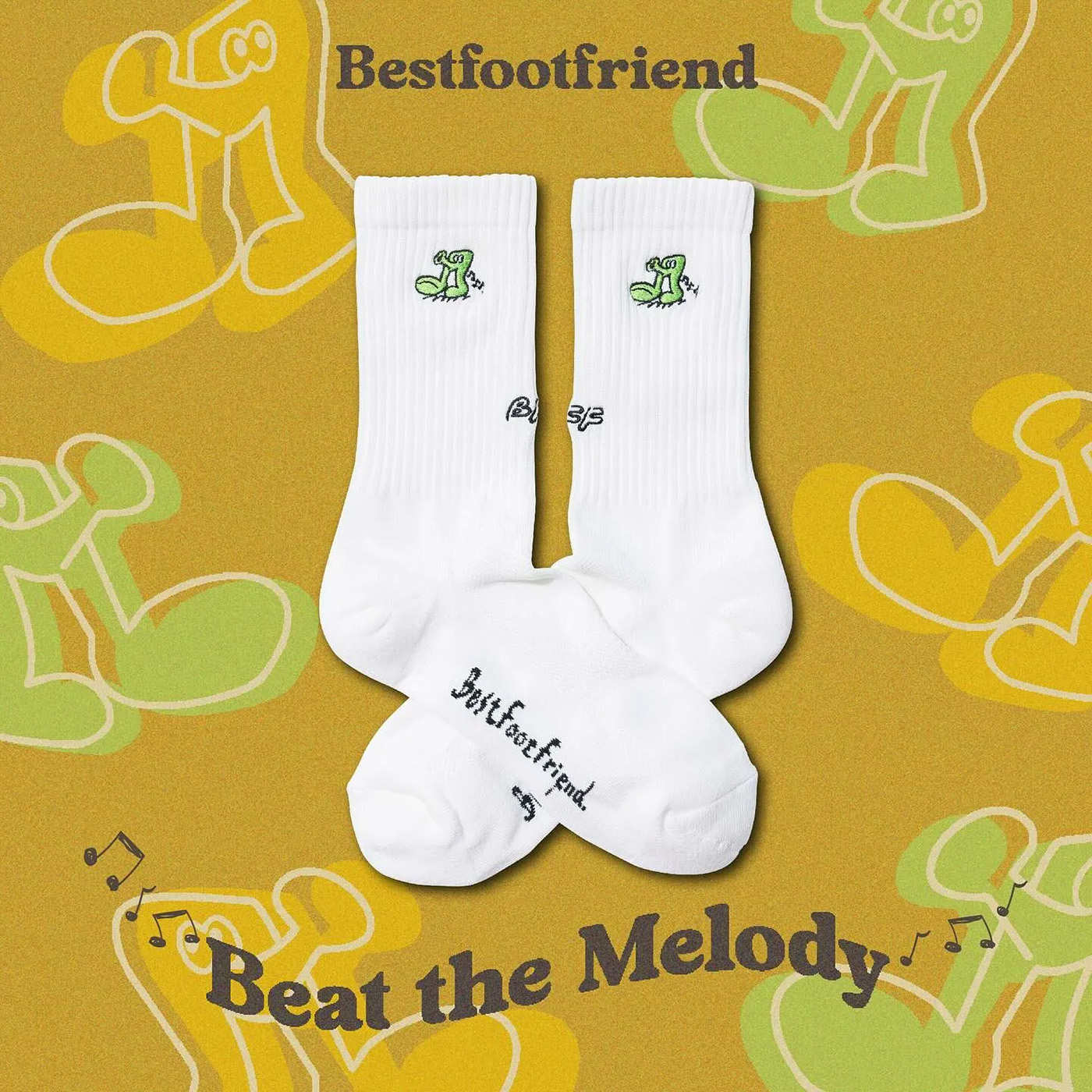 BFF Best foot friend Beat the melody 圖襪【BF24022】