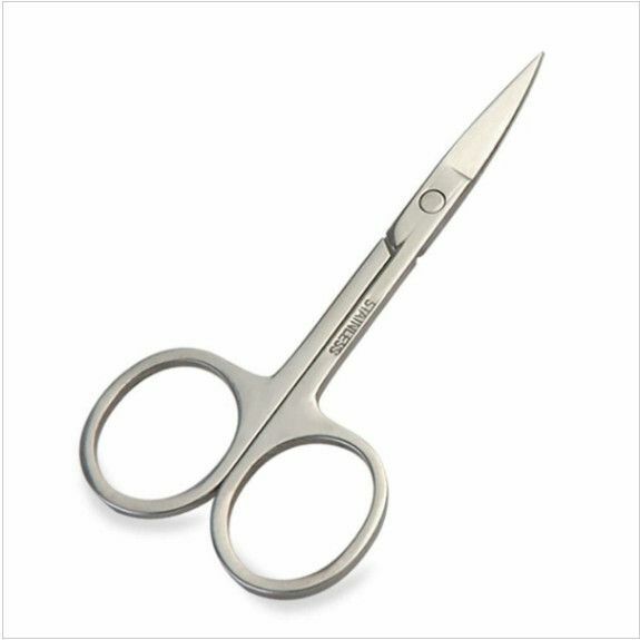【特價品】不銹鋼眉毛假眼睫毛眉剪 美容小工具 修剪眉毛假睫毛鼻毛 易攜化妝工具 鼻子剪刀/修鼻毛剪刀/ 修剪器/小剪刀 彎頭眉毛剪刀