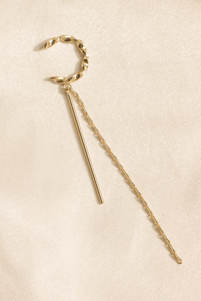 簡約雙垂墜耳骨夾(單支)