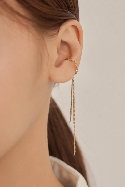 簡約雙垂墜耳骨夾(單支)