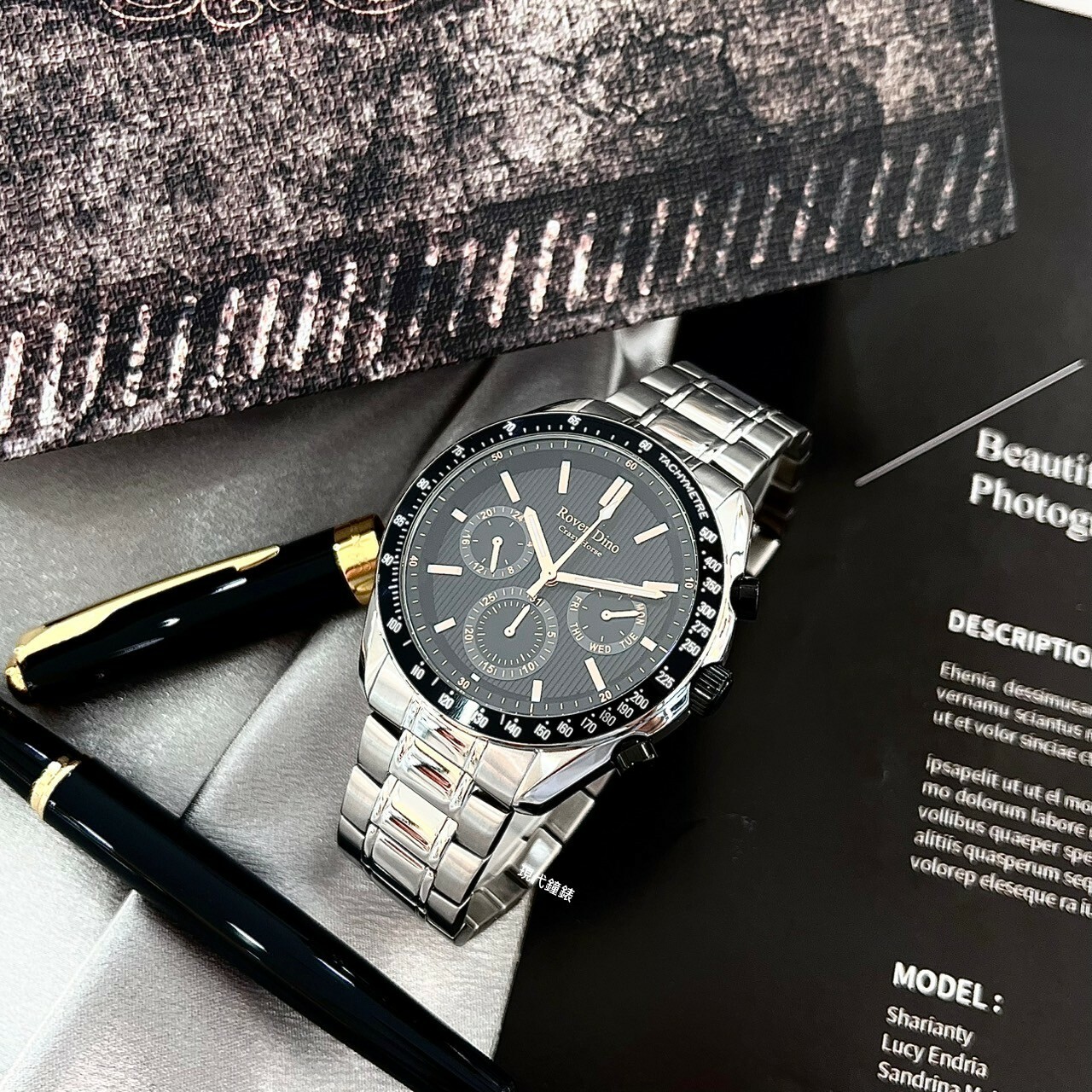 【Roven Dino 羅梵迪諾】機密特務三眼時尚腕錶RD6106S 43mm 現代鐘錶