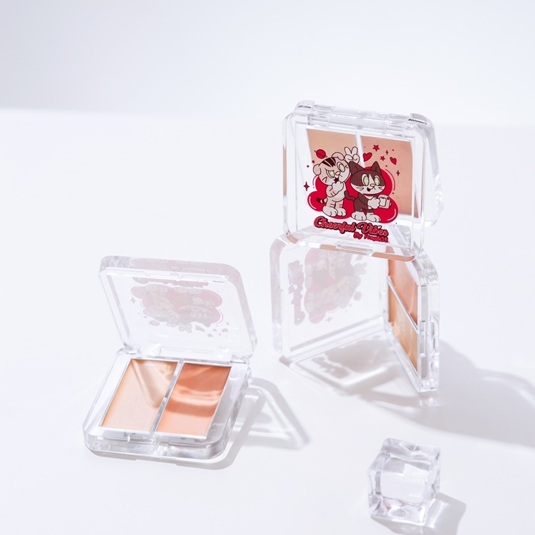 Soft light beauty two-color concealer palette