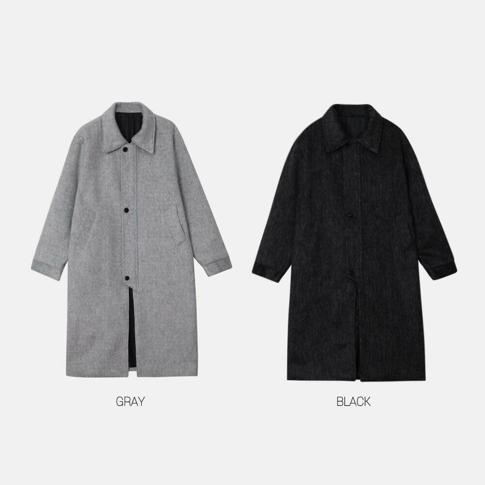 淨色反領長褸 ENOC-011JK