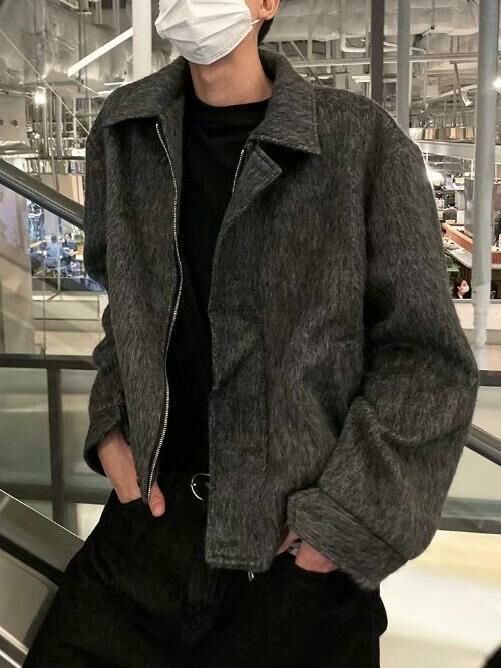 反領拉鍊外套 ENOC-012JK