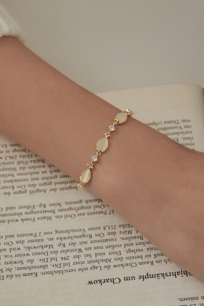 水滴貓眼鋯石手鍊