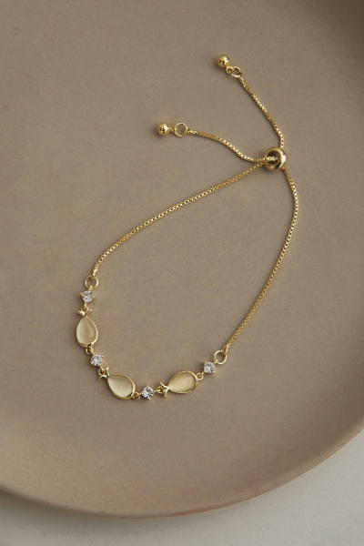 水滴貓眼鋯石手鍊